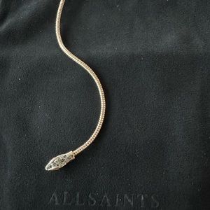 NEW: AllSaints Snake necklace with crystal head